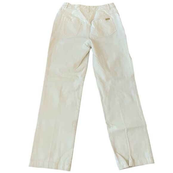 ST. John Sport Cream Denim Pants Jeans, high waist, size 4 - Picture 2 of 6